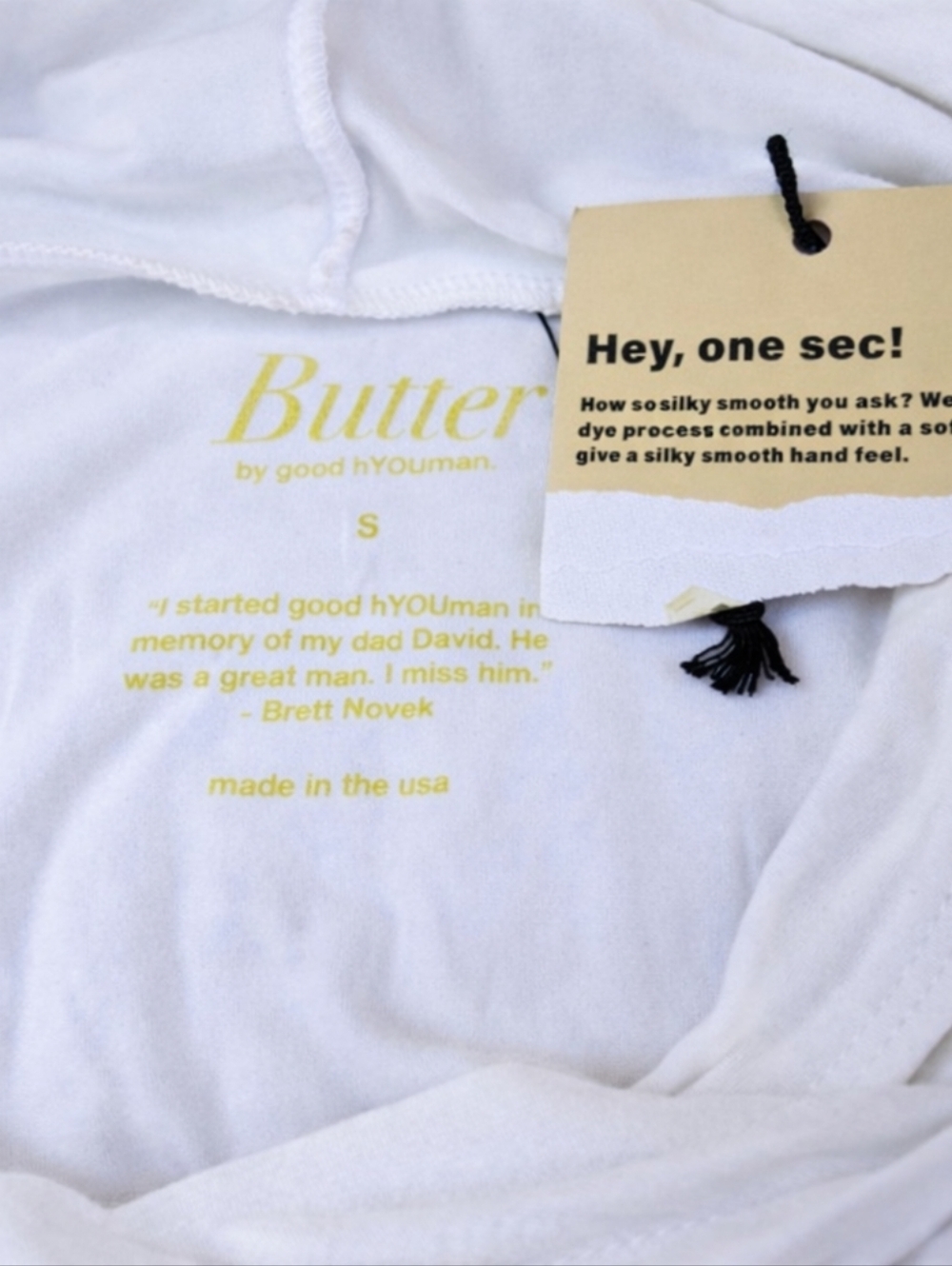 Butter by good hYOUman California Cropped Hoodie NWT S White Graphic Sweatshirt - Picture 5 of 10